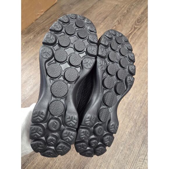 Skechers Go Walk 3 Solid Black Shoes Purple White Slip On Comfort Walking NEW 9 - Picture 7 of 9